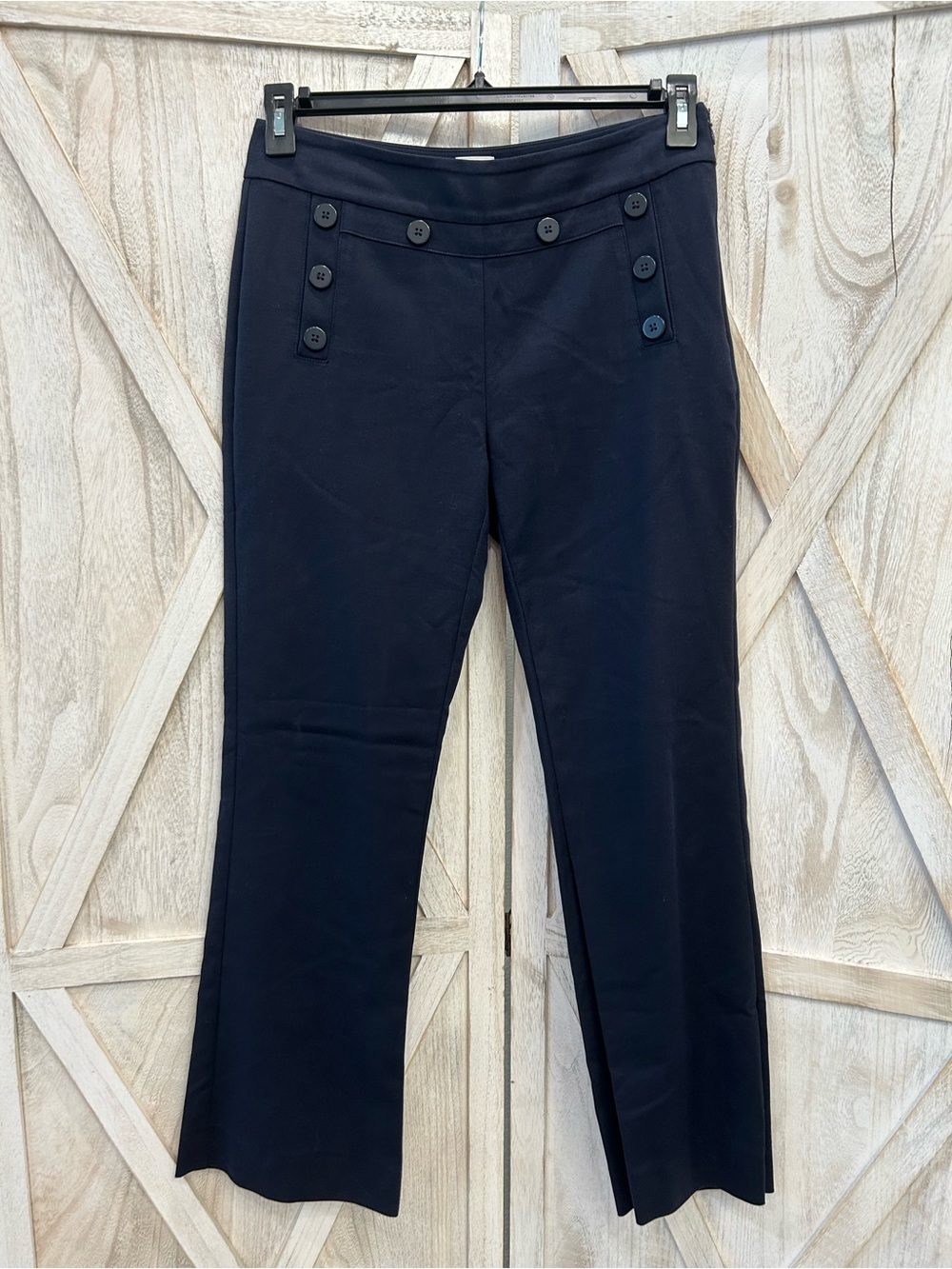 CAbi Navy Button-Front Pants